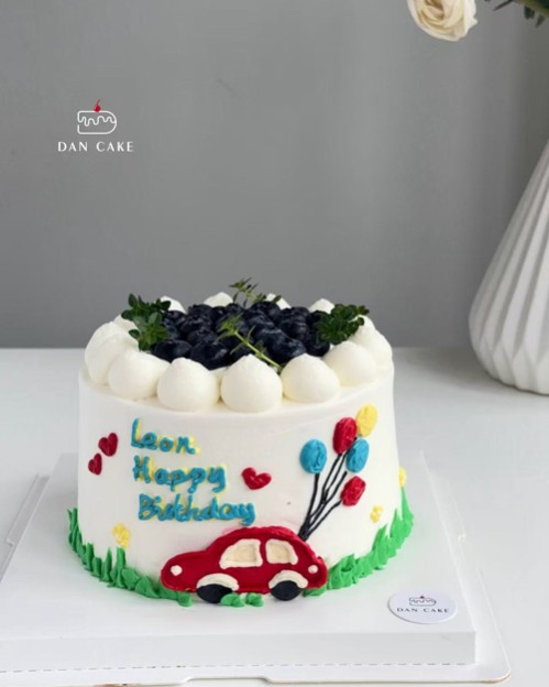 Hand-Painted Car Cake