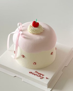 Cute Cherry Candle Cake