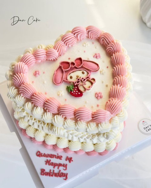 Strawberry Girl Retro Cake