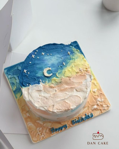 Painted Night Sky Cake